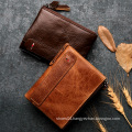 Breathable elegant men wallet leathery anti-theft leather wallet business outdoor soft leather wallets men